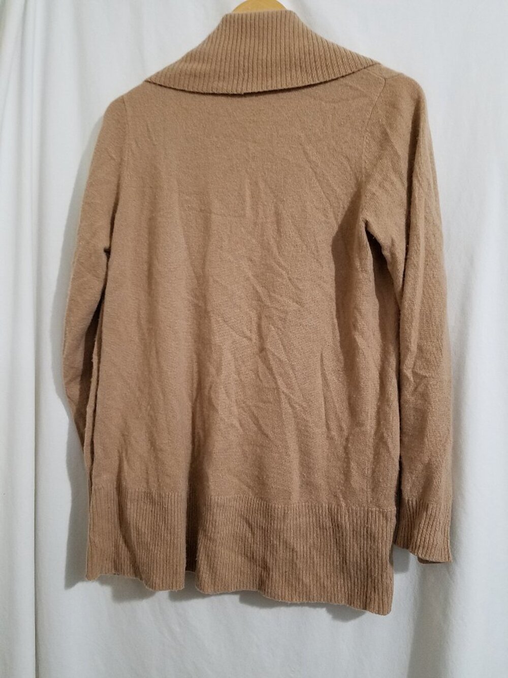 Quince 100% Cashmere Open Front Cardigan | Tan | Size Large - Picture 2 of 13
